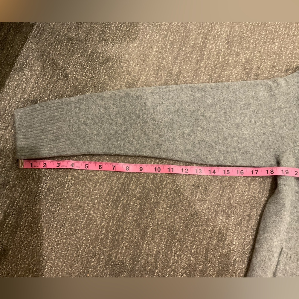 J. Crew Factory Gray V-Neck Button Cardigan with Front Pockets - Picture 6 of 8
